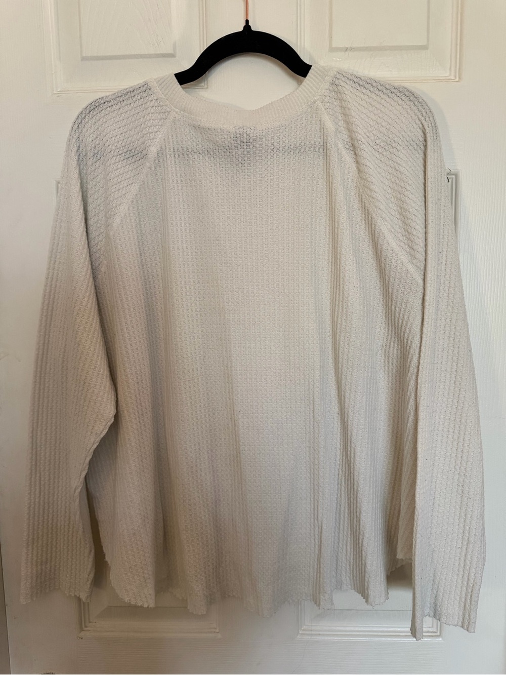 wild fable Cream Waffle-Knit Long Sleeve Tee - Picture 2 of 4